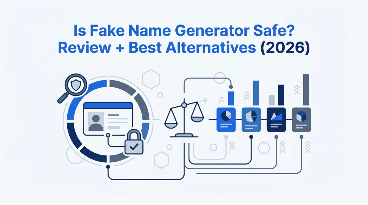 Illustration for this article: Is fakenamegenerator.com safe, legit, and legal? An honest review plus a scored comparison of the best alternatives for QA and test data in 2026.
