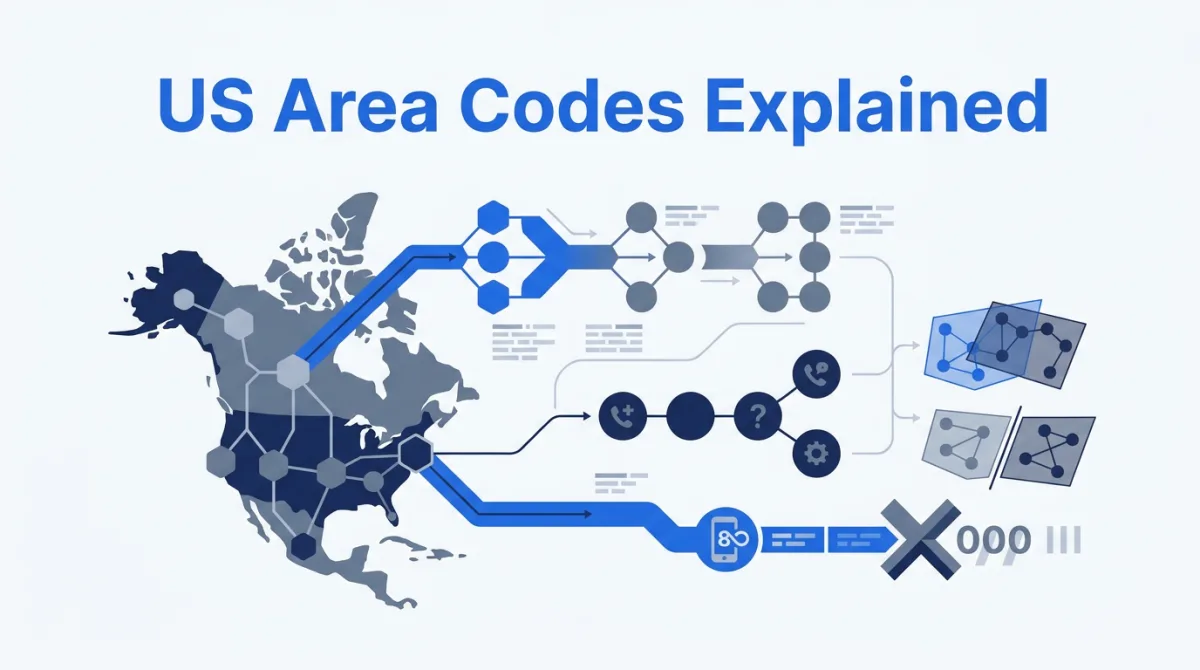 Illustration for this article: How the North American Numbering Plan works: area code structure, N11 codes, overlays vs splits, toll-free ranges, and which numbers can never be real.